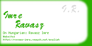 imre ravasz business card